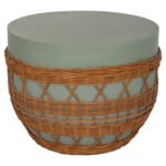 Αγόρασε ΤΡΑΠΕΖΙ ΣΑΛΟΝΙΟΥ VILHENA HM18165 FIBER CEMENT ΠΡΑΣΙΝΟ-RATTAN ΦΥΣΙΚΟ Φ56x47Υεκ. σε μοναδική τιμή στο clickforshop.gr