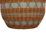 ΤΡΑΠΕΖΙ ΣΑΛΟΝΙΟΥ VILHENA HM18165 FIBER CEMENT ΠΡΑΣΙΝΟ-RATTAN ΦΥΣΙΚΟ Φ56x47Υεκ. - Image 5