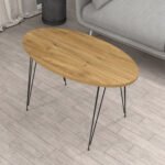 ΤΡΑΠΕΖΙ ΣΑΛΟΝΙΟΥ GRANIT HM18177.04 ΜΕΛΑΜΙΝΗ ΣΕ ΦΥΣΙΚΟ ΞΥΛΟΥ-ΜΕΤΑΛ.ΠΟΔΙΑ 90x50x42Υεκ - Image 4