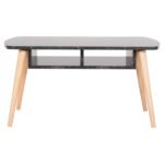 ΤΡΑΠΕΖΙ ΣΑΛΟΝΙΟΥ SLIVEN HM18178.02 ΜΕΛΑΜΙΝΗ ΜΑΥΡΟ ΜΑΡΜΑΡΟ-ΠΟΔΙΑ ΦΥΣΙΚΟ 90x50x47,5Υεκ - Image 3