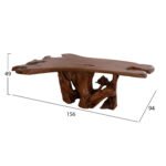 ΤΡΑΠΕΖΙ ΣΑΛΟΝΙΟΥ ANGELICA HM18303 ΞΥΛΟ TEAK--ΣΚΟΥΡΟ ΚΑΦΕ 156x94x49Υεκ. - Image 2