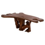 ΤΡΑΠΕΖΙ ΣΑΛΟΝΙΟΥ ANGELICA HM18303 ΞΥΛΟ TEAK--ΣΚΟΥΡΟ ΚΑΦΕ 156x94x49Υεκ. - Image 6