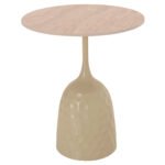 Αγόρασε ΤΡΑΠΕΖΙ ΣΑΛΟΝΙΟΥ LONGSTEM HM18317.04 ΒΑΣΗ ΣΑΜΠΑΝΙ--ΚΕΡΑΜΙΚΟ TOP TRAVERTINE STONE Φ50 σε μοναδική τιμή στο clickforshop.gr