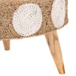 ΤΡΑΠΕΖΙ ΣΑΛΟΝΙΟΥ HM7825 ΞΥΛΟ ΤΕΑΚ ΚΑΙ SEAGRASS ΣΕ ΦΥΣΙΚΟ & ΛΕΥΚΟ Φ81x45Υεκ. - Image 4