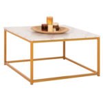 Αγόρασε ΤΡΑΠΕΖΙ ΣΑΛΟΝΙΟΥ BRAYLEN HM8942.11 ΜΕΛΑΜΙΝΗ ΛΕΥΚΟ ΜΑΡΜΑΡΟ-ΧΡΥΣΗ ΒΑΣΗ 75x75x43