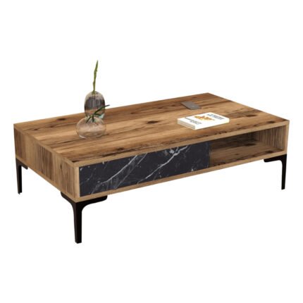 Αγόρασε ΤΡΑΠΕΖΙ ΣΑΛΟΝΙΟΥ HM9503.04 ΜΕΛΑΜΙΝΗΣ ΚΑΡΥΔΙ-ΜΑΥΡΟ ΜΑΡΜΑΡΟ&ΜΕΤΑΛ.ΠΟΔΙ 105x60x32.6Υεκ. σε μοναδική τιμή στο clickforshop.gr