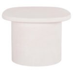 ΤΡΑΠΕΖΙ ΣΑΛΟΝΙΟΥ ΟΒΑΛ ΣΕΙΡΑ SANTORINI HM18054 MDF ΣΕ ΥΠΟΛΕΥΚΟ ΧΡΩΜΑ 54x54,5x40Υεκ - Image 3