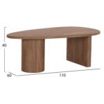 ΤΡΑΠΕΖΙ ΣΑΛΟΝΙΟΥ ΟΒΑΛ ALPER HM18327 MDF ΣΕ SONAMA ΧΡΩΜΑ 110x60x40Υεκ - Image 2