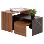 Αγόρασε ΤΡΑΠΕΖΙ ΣΑΛΟΝΙΟΥ ΣΕΤ 3ΤΜΧ BENTIL HM9444.12 ΜΕΛΑΜΙΝΗ ΚΑΡΥΔΙ-ΜΑΥΡΟ ΜΑΡΜΑΡΟ 65x35x45Υεκ σε μοναδική τιμή στο clickforshop.gr