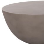 ΤΡΑΠΕΖΙ ΣΑΛΟΝΙΟΥ ΣΤΡΟΓΓΥΛΟ ALLAN HM18162.03 FIBER CEMENT ΣΕ ΓΚΡΙ--Φ92x49Υεκ. - Image 4