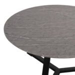 ΤΡΑΠΕΖΙ ΣΑΛΟΝΙΟΥ ΣΤΡΟΓΓΥΛΟ ROCKET HM9586.02 MDF ΓΚΡΙ ΜΑΡΜΑΡΟ-ΜΑΥΡΗ ΣΑΓΡΕ ΒΑΣΗ Φ80x42Υεκ. - Image 5
