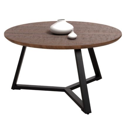 Αγόρασε ΤΡΑΠΕΖΙ ΣΑΛΟΝΙΟΥ ΣΤΡΟΓΓΥΛΟ ROCKET HM9586.04 MDF WALNUT-ΜΑΥΡΗ ΣΑΓΡΕ ΒΑΣΗ Φ80x42Υεκ. σε μοναδική τιμή στο clickforshop.gr