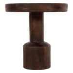 ΤΡΑΠΕΖΙ ΣΑΛΟΝΙΟΥ ΣΤΡΟΓΓΥΛΟ CRAMM HM9700 ΜΑΣΙΦ MANGO ΣΚΟΥΡΟ ΚΑΦΕ Φ45x47Υεκ. - Image 4