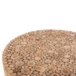 ΤΡΑΠΕΖΙ ΣΑΛΟΝΙΟΥ ΣΤΡΟΓΓΥΛΟ COOTER HM9862 ΚΛΑΔΙΑ TEAK-ΦΥΣΙΚΟ Φ100x40Υεκ. - Image 5