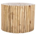 ΤΡΑΠΕΖΙ ΣΑΛΟΝΙΟΥ ΣΤΡΟΓΓΥΛΟ COOTER HM9864 ΚΛΑΔΙΑ TEAK-ΦΥΣΙΚΟ Φ60,5x46Υεκ. - Image 4