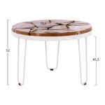 ΤΡΑΠΕΖΙ ΣΑΛΟΝΙΟΥ TIMOTHY ΑΠΟ ΜΑΣΙΦ ΞΥΛΟ ΑΚΑΚΙΑΣ ΛΕΥΚΟΣ ΣΚΕΛΕΤΟΣ Φ73x45Υεκ.HM8366.12 - Image 2