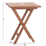 ΤΡΑΠΕΖΙ ΣΚΗΝΟΘΕΤΗ ΤΕΤΡΑΓΩΝΟ ERIS HM18118 ΞΥΛΟ TEAK--ΦΥΣΙΚΟ 60x60x75Υεκ. - Image 2