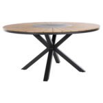 ΤΡΑΠΕΖΙ ΣΤΡΟΓΓΥΛΟ ΕΞ.ΧΩΡΟΥ MORIL HM6042.01 ΑΛΟΥΜΙΝΙΟ ΑΝΘΡΑΚΙ-POLYWOOD ΦΥΣΙΚΟ Φ150εκ. - Image 3