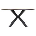 ΤΡΑΠΕΖΙ ΣΤΡΟΓΓΥΛΟ ΕΞ.ΧΩΡΟΥ MORIL HM6042.01 ΑΛΟΥΜΙΝΙΟ ΑΝΘΡΑΚΙ-POLYWOOD ΦΥΣΙΚΟ Φ150εκ. - Image 4