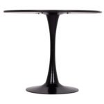 ΤΡΑΠΕΖΙ ΣΤΡΟΓΓΥΛΟ BROLIN HM18141.02 MDF TOP-ΒΑΣΗ ΜΕΤΑΛΛΙΚΗ--ΜΑΥΡΟ Φ90x73Υεκ - Image 3