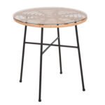 Αγόρασε ΤΡΑΠΕΖΙ ΣΤΡΟΓΓΥΛΟ ALLEGRA HM5535.11 ΜΕΤΑΛΛΙΚΟ ΜΑΥΡΟ-P.E. RATTAN ΣΕ ΦΥΣΙΚΟ Φ70x74Υεκ σε μοναδική τιμή στο clickforshop.gr