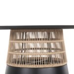 ΤΡΑΠΕΖΙ ΣΤΡΟΓΓΥΛΟ SAEID HM6106.01 ΑΝΘΡΑΚΙ ΑΛΟΥΜΙΝΙΟ-ΜΠΕΖ ΣΧΟΙΝΙ Φ120x75Υεκ. - Image 5