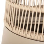 ΤΡΑΠΕΖΙ ΣΤΡΟΓΓΥΛΟ SAEID HM6106.04 ΣΑΜΠΑΝΙ ΑΛΟΥΜΙΝΙΟ-ΜΠΕΖ ΣΧΟΙΝΙ Φ120x75Υεκ. - Image 5