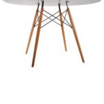 ΤΡΑΠΕΖΙ MINIMAL ΣΤΡΟΓΓΥΛΟ HM8454.01 MDF ΣΕ ΛΕΥΚΟ-ΠΟΔΙΑ ΟΞΙΑΣ ΣΕ ΦΥΣΙΚΟ Φ120Χ75Υεκ. - Image 6