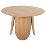 ΤΡΑΠΕΖΙ ΣΤΡΟΓΓΥΛΟ DENTY HM9612.01 MDF ΜΕ ΚΑΠΛΑΜΑ ΔΡΥΟΣ-ΧΡΩΜΑ ΔΡΥΟΣ Φ120x75Υεκ. - Image 3