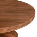 ΤΡΑΠΕΖΙ ΣΤΡΟΓΓΥΛΟ PROVENCE HM9642 ΑΝΑΚΥΚΛ. ΤΕΑΚ ΞΥΛΟ-8εκ ΕΠΙΦΑΝΕΙΑ Φ180x76Υεκ. - Image 4