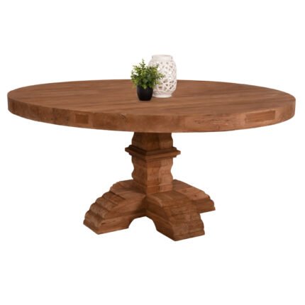 Αγόρασε ΤΡΑΠΕΖΙ ΣΤΡΟΓΓΥΛΟ PROVENCE HM9642 ΑΝΑΚΥΚΛ. ΤΕΑΚ ΞΥΛΟ-8εκ ΕΠΙΦΑΝΕΙΑ Φ180x76Υεκ. σε μοναδική τιμή στο clickforshop.gr