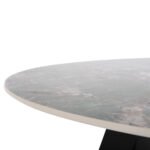 ΤΡΑΠΕΖΙ ΣΤΡΟΓΓΥΛΟ ZOD HM9852.03 ΠΡΑΣΙΝΟ ΜΑΡΜΑΡΟ ΚΕΡΑΜΙΚΟ TOP-ΜΑΥΡΑ ΜΕΤΑΛ.ΠΟΔΙΑ Φ135x74Υεκ - Image 4