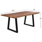 ΤΡΑΠΕΖΙ ΤΡΑΠΕΖΑΡΙΑΣ MONTANA 4εκ.ΠΑΧΟΣ ΜΑΣΙΦ ΞΥΛΟ ΑΚΑΚΙΑΣ HM8337.11 200x93x74Υ εκ. - Image 2