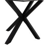 ΤΡΑΠΕΖΙ ΤΡΑΠΕΖΑΡΙΑΣ SYNTEC HM9308.01 SINTERED STONE ΜΑΥΡΟ ΜΕΤΑΛΛΙΚΑ ΠΟΔΙΑ 160x90x75Y εκ. - Image 6
