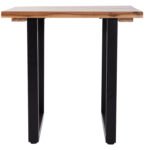 ΤΡΑΠΕΖΙ ΤΡΑΠΕΖΑΡΙΑΣ FRIGGO HM6294.01 ΞΥΛΟ ΑΚΑΚΙΑΣ 3,5εκ πάχος--ΠΟΔΙΑ ΜΕΤΑΛΛΙΚΑ 80x80x77Υεκ. - Image 4