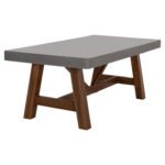 ΤΡΑΠΕΖΙ ΤΡΑΠΕΖΑΡΙΑΣ MAEVE HM6575.01 ΓΚΡΙ FIBER CEMENT--ΞΥΛΟ ΑΚΑΚΙΑΣ 200x100x75Υεκ - Image 5