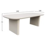 ΤΡΑΠΕΖΙ ΤΡΑΠΕΖΑΡΙΑΣ FIBER CEMENT AZAMI HM6600.02 ΜΠΕΖ 240x100x75Υεκ. - Image 2