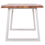 ΤΡΑΠΕΖΙ ΤΡΑΠΕΖΑΡΙΑΣ MONTANA HM8336.12 ΞΥΛΟ ΑΚΑΚΙΑΣ 4εκ.ΠΑΧΟΣ-ΛΕΥΚΑ ΠΟΔΙΑ 160X90X77Υεκ. - Image 5