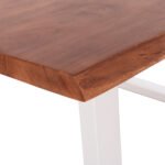 ΤΡΑΠΕΖΙ ΤΡΑΠΕΖΑΡΙΑΣ MONTANA HM8336.12 ΞΥΛΟ ΑΚΑΚΙΑΣ 4εκ.ΠΑΧΟΣ-ΛΕΥΚΑ ΠΟΔΙΑ 160X90X77Υεκ. - Image 6