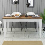 ΤΡΑΠΕΖΙ ΤΡΑΠΕΖΑΡΙΑΣ STANDARD HM9507.07 ΜΕΛΑΜΙΝΗ ΛΕΥΚΗ-ΚΑΡΥΔΙ ΜΕ ΑΠΟΘ.ΧΩΡΟ 145x88x75Yεκ. - Image 4