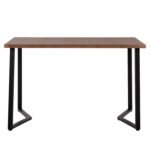 ΤΡΑΠΕΖΙ ΤΡΑΠΕΖΑΡΙΑΣ JAY HM9531 MDF ΚΑΡΥΔΙ-ΜΑΥΡA ΜΕΤΑΛΛΙΚΑ ΠΟΔΙΑ 120x70x76Υεκ. - Image 3