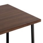 ΤΡΑΠΕΖΙ ΤΡΑΠΕΖΑΡΙΑΣ JAY HM9531 MDF ΚΑΡΥΔΙ-ΜΑΥΡA ΜΕΤΑΛΛΙΚΑ ΠΟΔΙΑ 120x70x76Υεκ. - Image 6