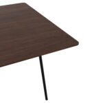 ΤΡΑΠΕΖΙ ΤΡΑΠΕΖΑΡΙΑΣ TRENK HM9614.02 MDF ΜΕ ΚΑΠΛΑΜΑ ΔΡΥΟΣ ΚΑΡΥΔΙ-ΜΑΥΡΟ ΜΕΤΑΛΛΟ 120x120x75Υεκ. - Image 5