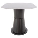 ΤΡΑΠΕΖΙ ΤΡΑΠΕΖΑΡΙΑΣ BENT HM9773.01-ΚΕΡΑΜΙΚΟ ΓΚΡΙ ΜΑΡΜΑΡΟ-MDF ΒΑΣΗ ΑΝΘΡΑΚΙ 180x90x76Υεκ - Image 4