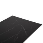 ΤΡΑΠΕΖΙ ΤΡΑΠΕΖΑΡΙΑΣ RUBBY HM9849.02 ΚΕΡΑΜΙΚΟ TOP ΜΑΥΡΟ ΜΑΡΜΑΡΟ-ΜΕΤΑΛ.ΒΑΣΗ 180x90x77Υεκ - Image 5