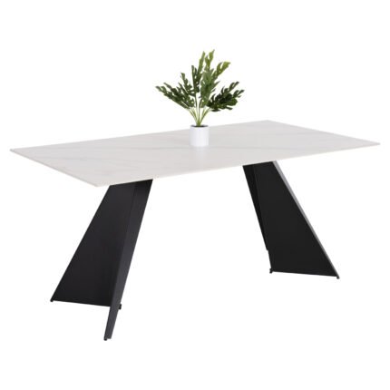 Αγόρασε ΤΡΑΠΕΖΙ ΤΡΑΠΕΖΑΡΙΑΣ POSE HM9851.01 ΜΑΥΡΑ ΜΕΤΑΛ.ΠΟΔΙΑ-ΛΕΥΚΟ ΚΕΡΑΜΙΚΟ TOP 160x90x76Υεκ σε μοναδική τιμή στο clickforshop.gr