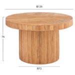 ΤΡΑΠΕΖΙ ΤΡΑΠΕΖΑΡΙΑΣ GATSBY HM9884 ΦΥΣΙΚΟ RATTAN ΣΕ ΦΥΣΙΚΟ ΧΡΩΜΑ Φ120x76Υεκ. - Image 2