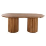 ΤΡΑΠΕΖΙ ΤΡΑΠΕΖΑΡΙΑΣ DREMA HM9893 ΜΑΣΙΦ ΞΥΛΟ ΤΕΑΚ 200Χ110Χ77.5Υεκ. 4εκ.ΕΠΙΦΑΝΕΙΑ - Image 3