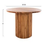 ΤΡΑΠΕΖΙ ΤΡΑΠΕΖΑΡΙΑΣ DREMA1 HM9895 ΜΑΣΙΦ ΞΥΛΟ ΤΕΑΚ Φ100X80Yεκ-3εκ.ΕΠΙΦΑΝΕΙΑ - Image 2