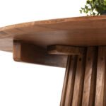 ΤΡΑΠΕΖΙ ΤΡΑΠΕΖΑΡΙΑΣ ΣΤΡΟΓΓΥΛΟ FRANTZ HM9832.11 ΜΑΣΙΦ ΞΥΛΟ MINDI ΣΕ ΦΥΣΙΚΟ Φ80X75Υεκ. - Image 5